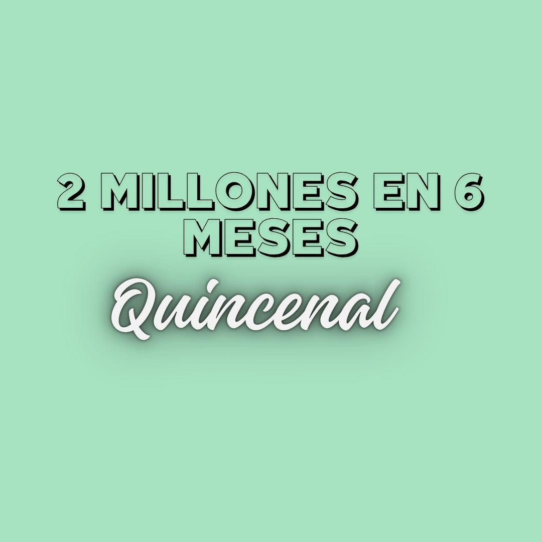 AHORRA 2 MILLONES EN 6 MESES (ahorro quincenal)