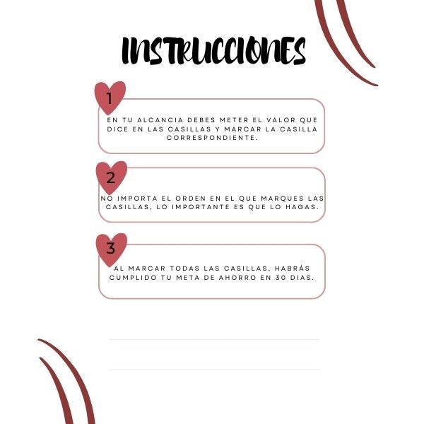 5 PLANTILLAS DE RETO AHORRADOR EN 30 DIAS
