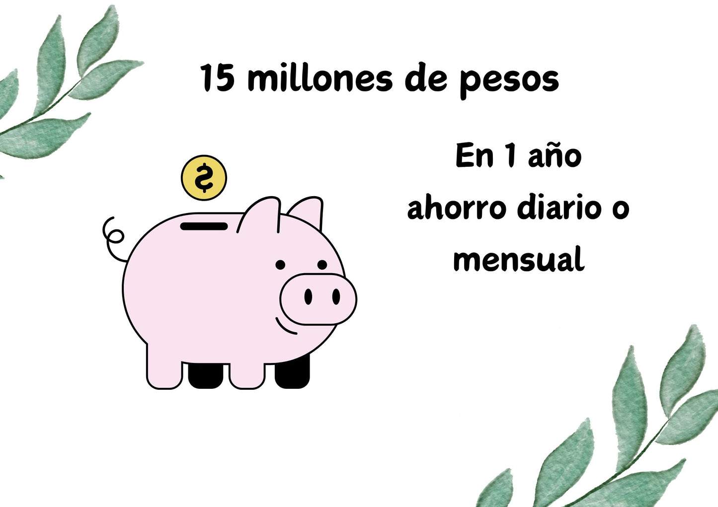 15 MILLONES EN 1 AÑO (Ahorro diario o mensual)