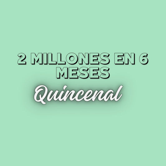 AHORRA 2 MILLONES EN 6 MESES (ahorro quincenal)