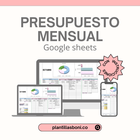 PLANTILLA PRESUPUESTO MENSUAL (Google Sheets)