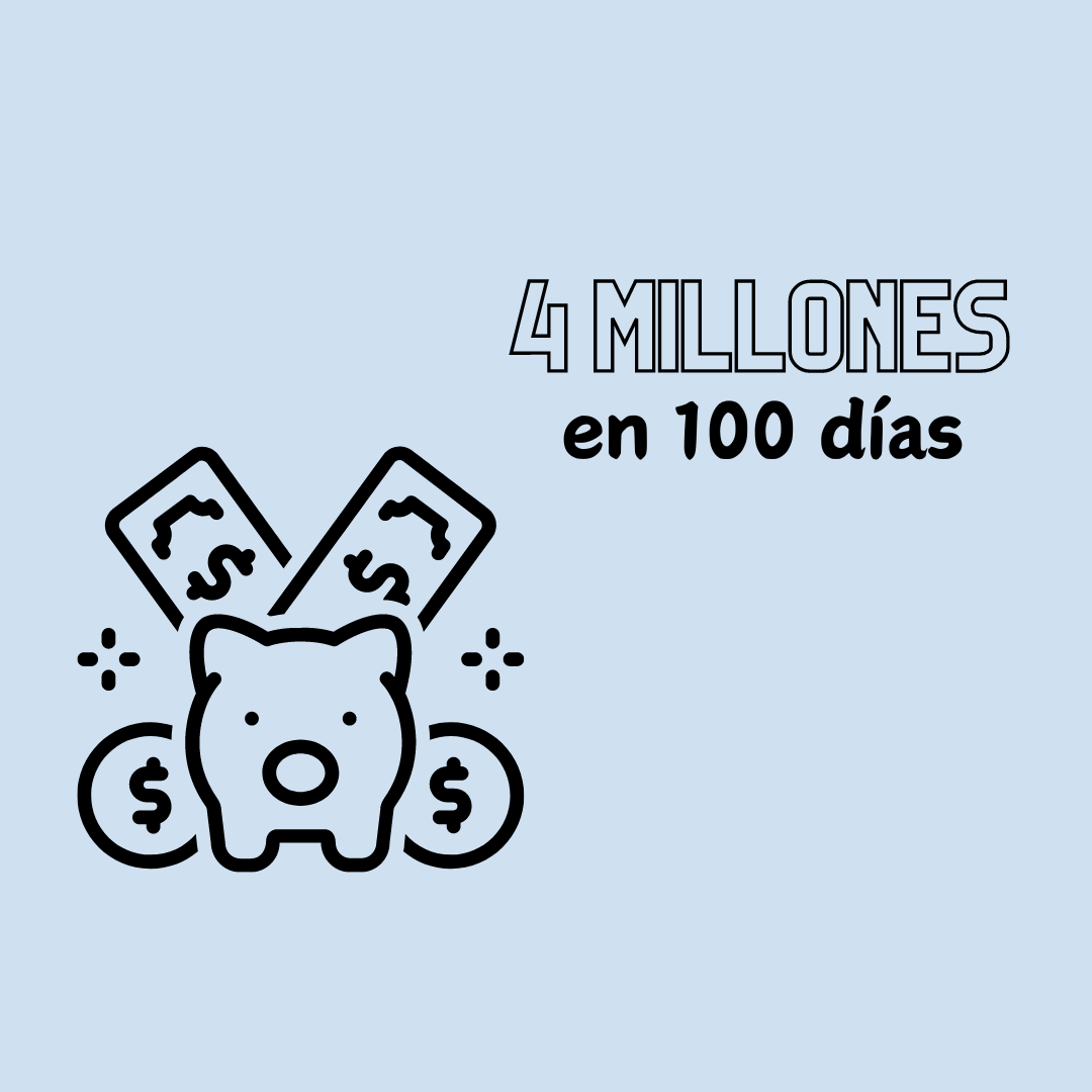 4 MILLONES EN 100 DÍAS