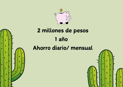 2 MILLONES EN 1 AÑO (Ahorro diario o mensual)