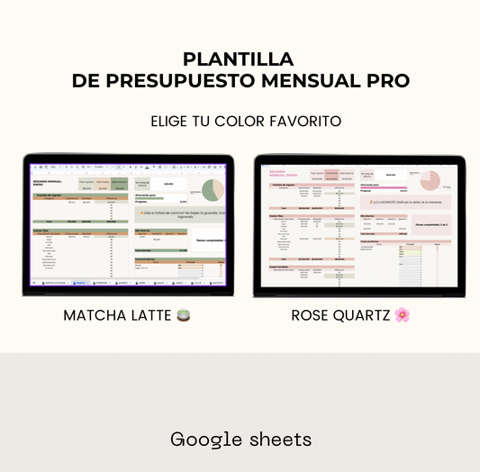 Presupuesto Mensual PRO (Google sheets)