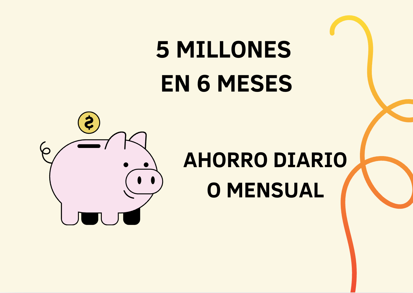 5 MILLONES EN 6 MESES (diario o mensual)